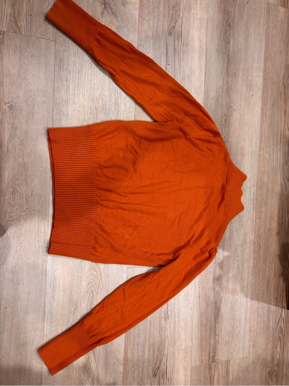 Banana Republic Orange Turtleneck Sweater with Shoulder Buttons - Picture 3 of 4